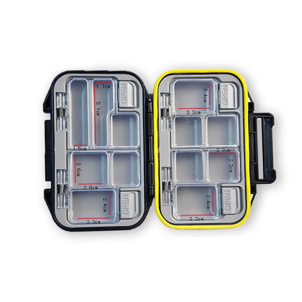 12 Compartments Plastic Fishing Box Bait Two-color Fishing Tackle Boxes Fish Lures Hooks Storage Accessories