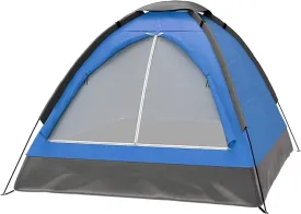 2 Person Tent – Rain Fly & Carrying Bag – Lightweight Dome Tents for Kids or Adults – Camping, Backpacking, and Hiking Gear by Wakeman Outdoors (Blue)