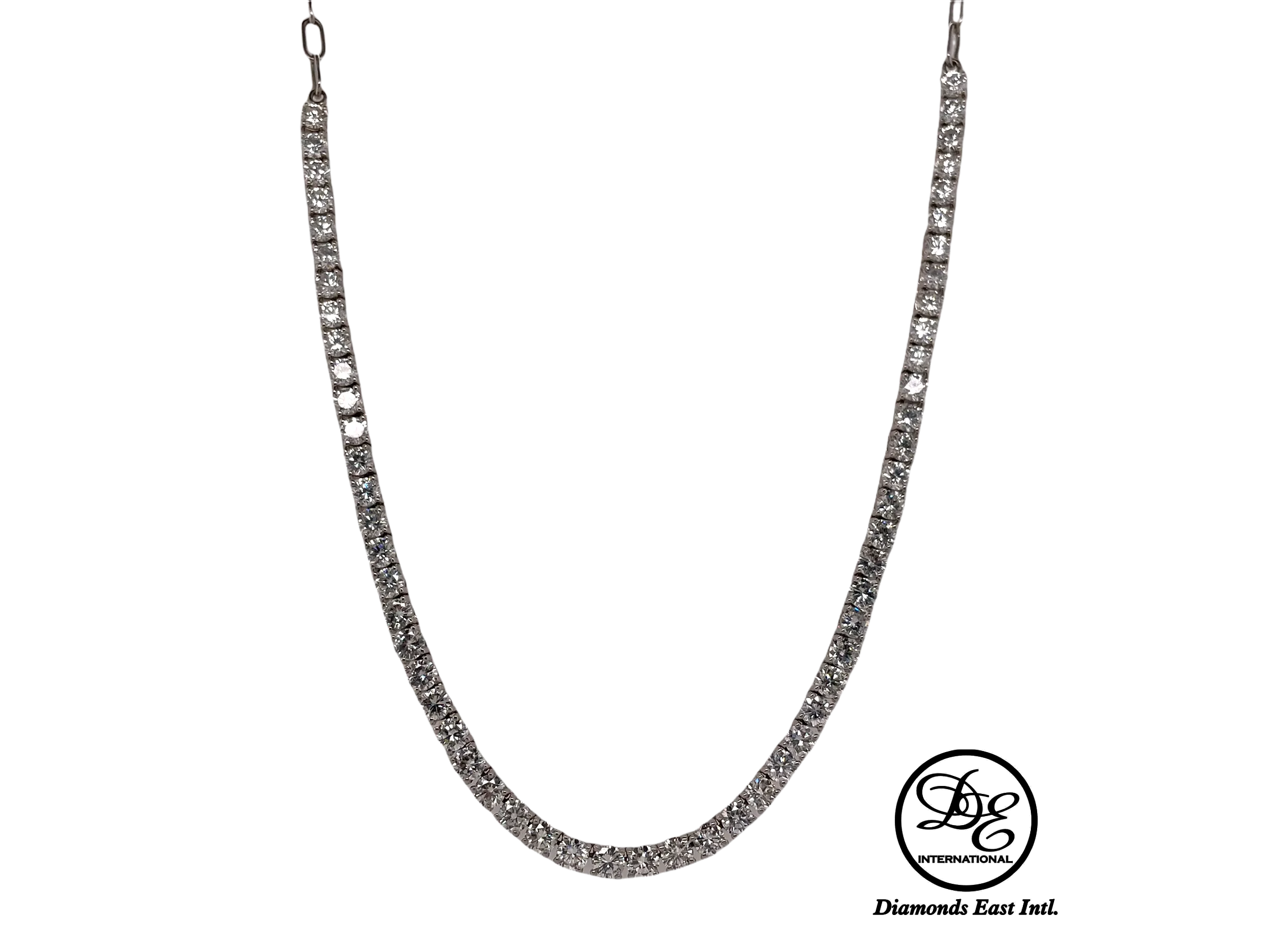 Adjustable Diamond Tennis Necklace 9.16ct Total Carat Weight