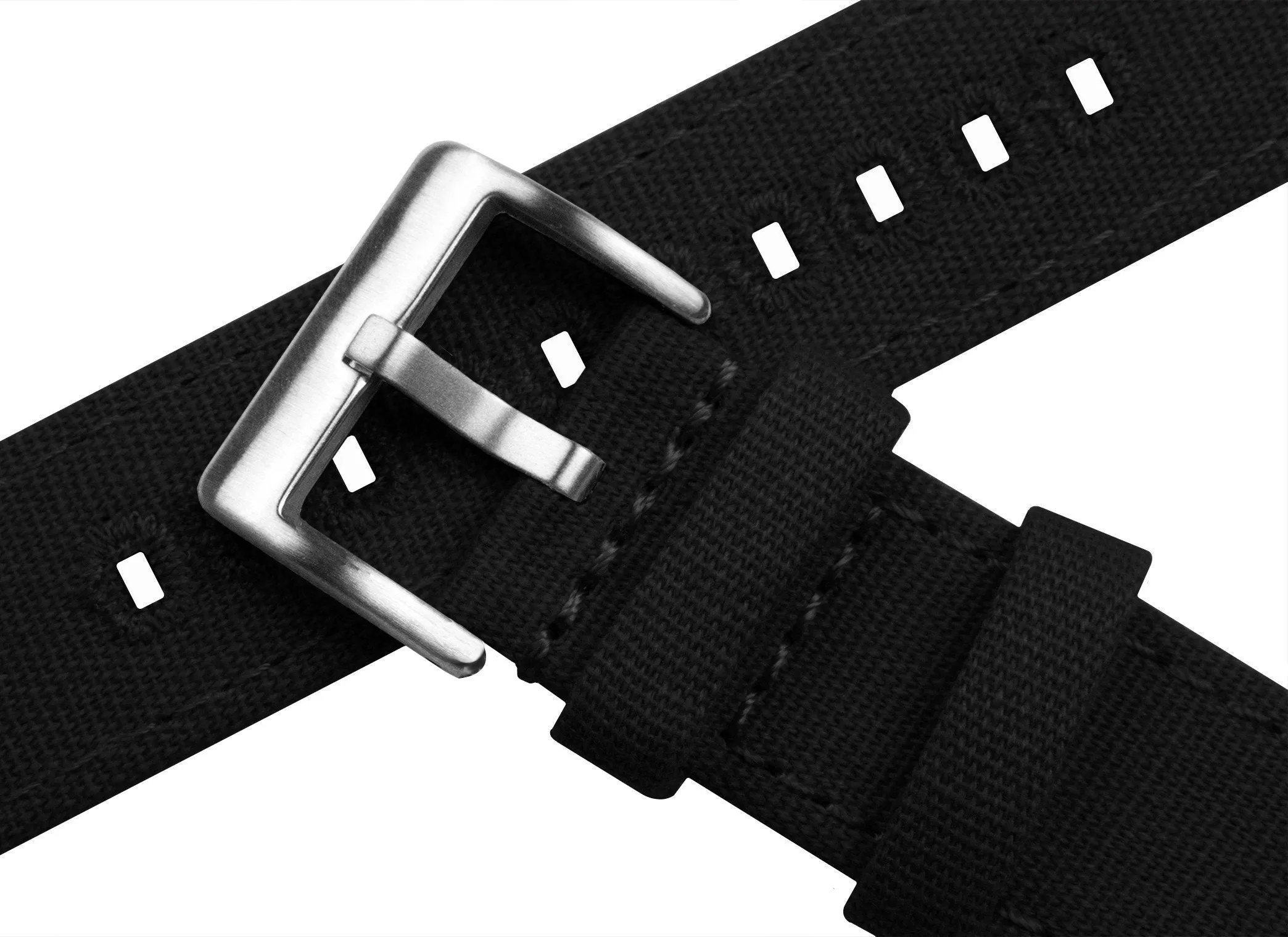 Black Canvas Quick Release Watch Band