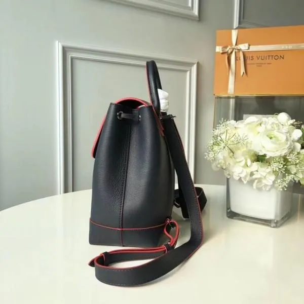 Calf Leather Lockme Backpack M43879 Marine Blue 2018