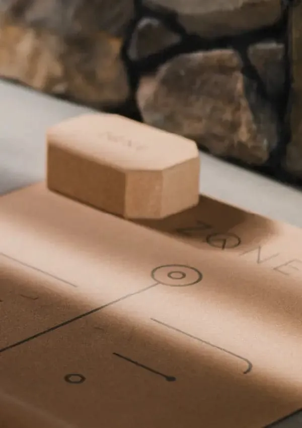 Cork Yoga Mat and Blocks Combo