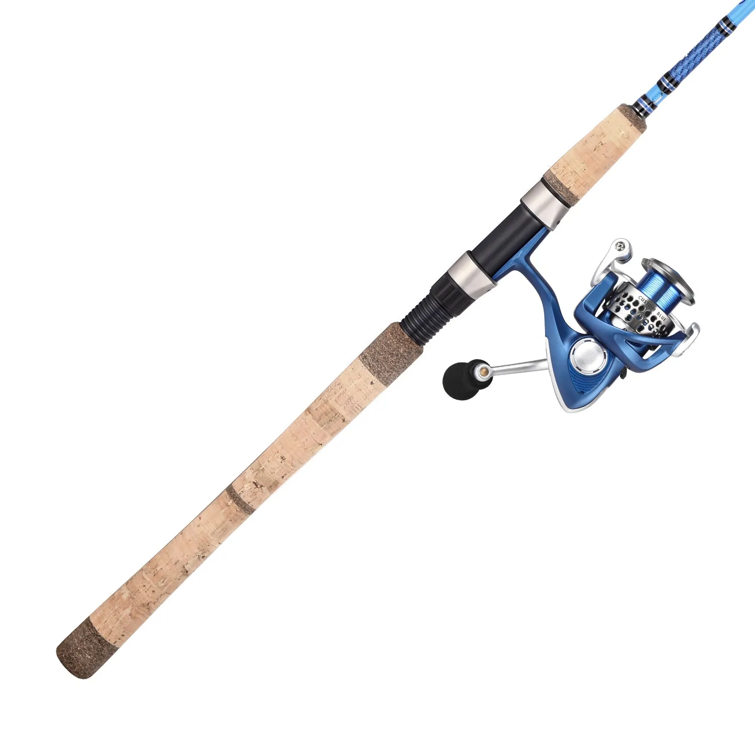 Custom Blue Spinning, Baitfeeder and Baitcast Combos