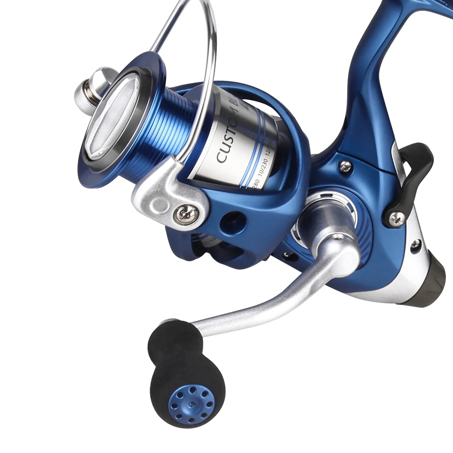 Custom Blue Spinning, Baitfeeder and Baitcast Combos