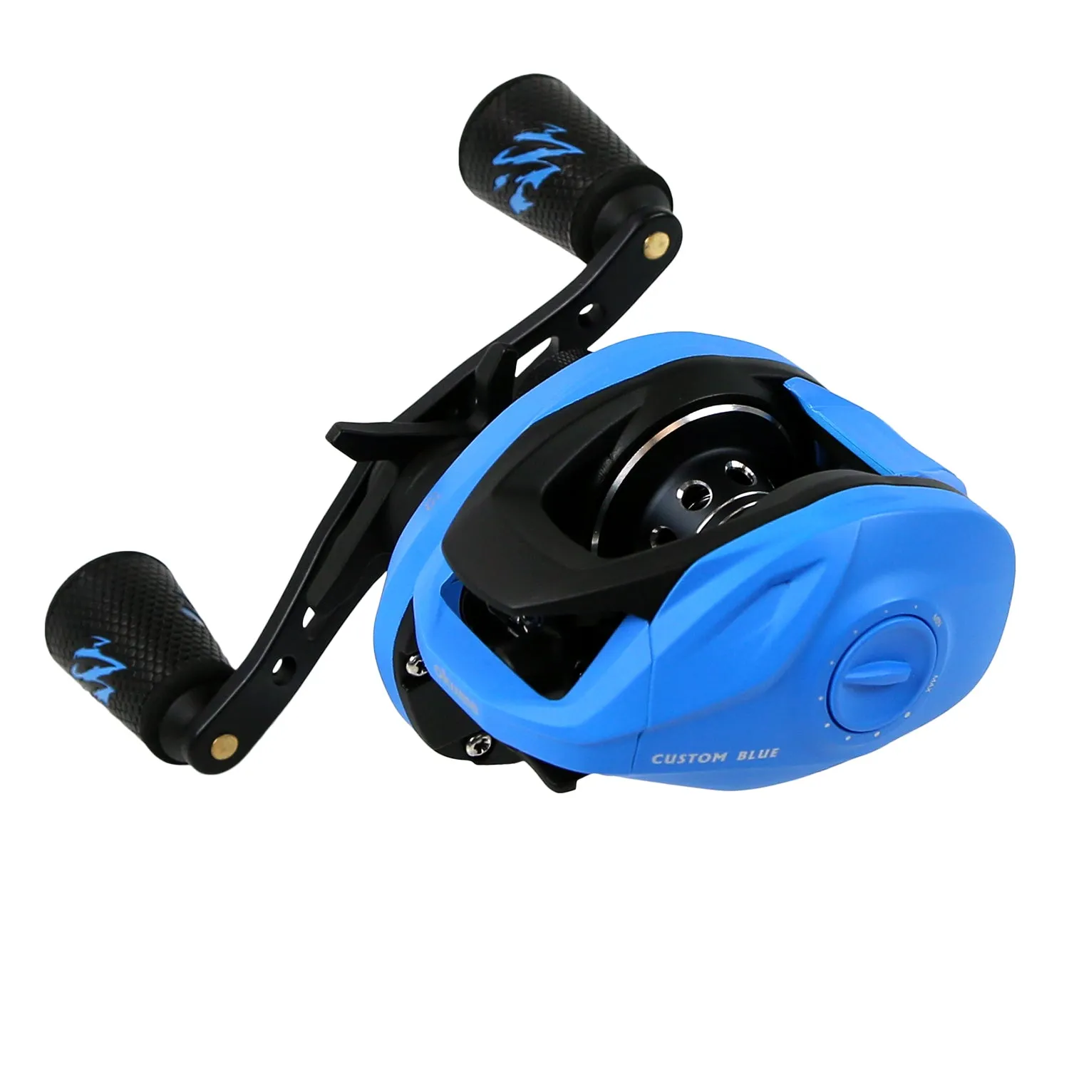Custom Blue Spinning, Baitfeeder and Baitcast Combos