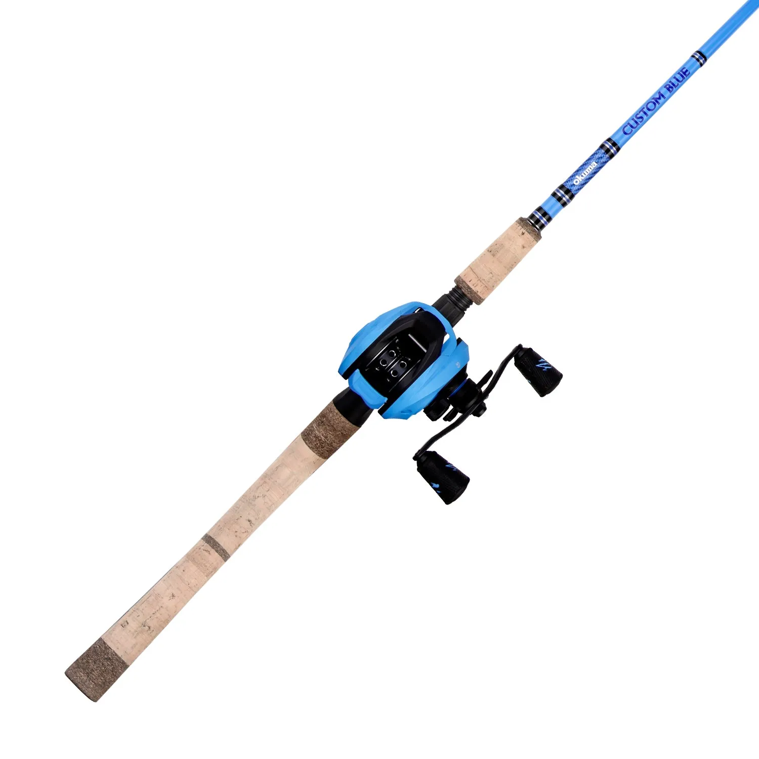 Custom Blue Spinning, Baitfeeder and Baitcast Combos