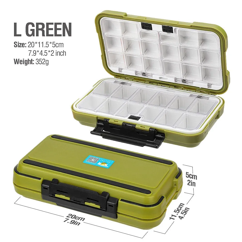 DONQL Fishing Tackle Box Waterproof Double