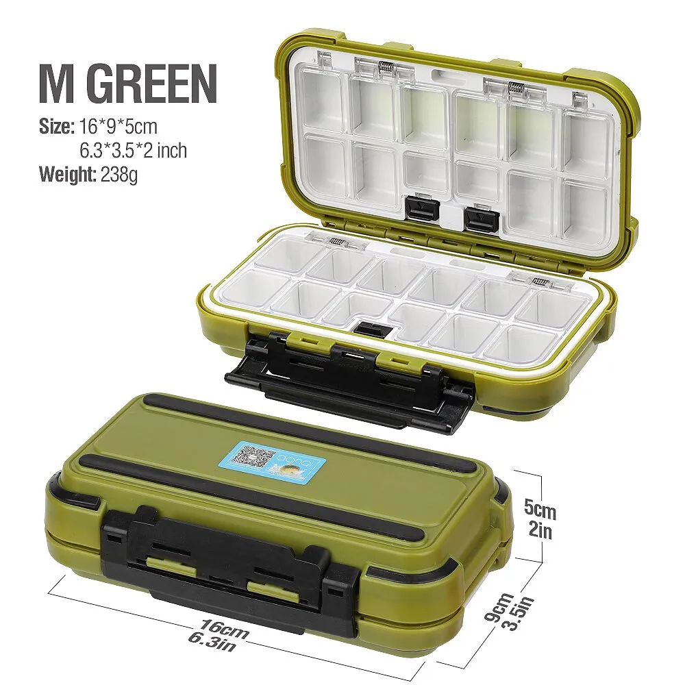 DONQL Fishing Tackle Box Waterproof Double