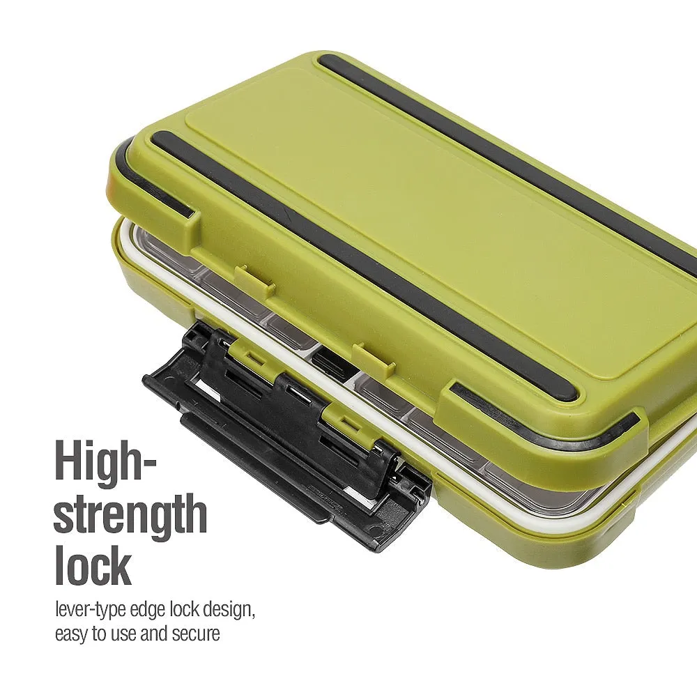 DONQL Fishing Tackle Box Waterproof Double