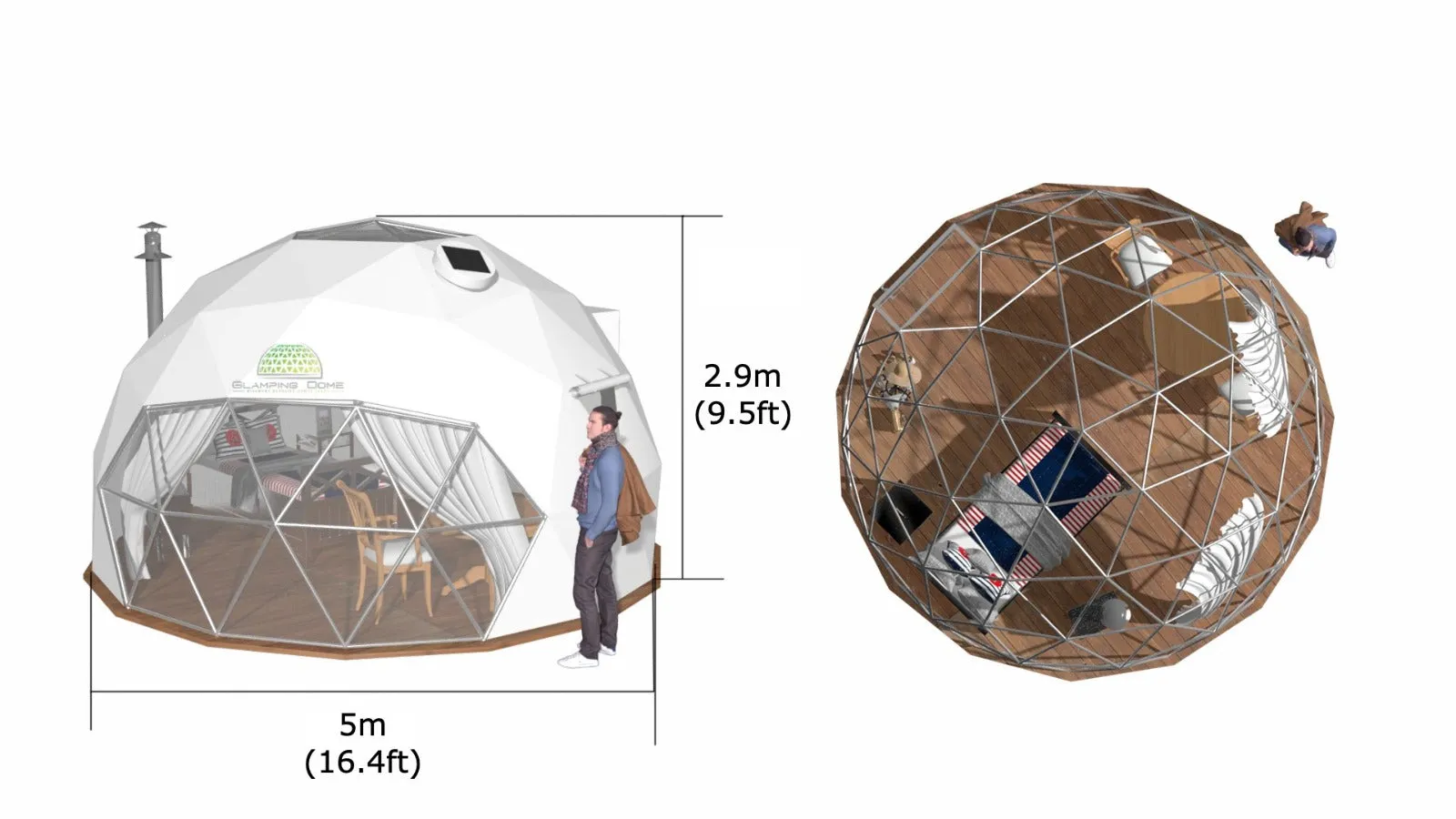 Geodesic Dome Tent - 16.4 ft (5 m)