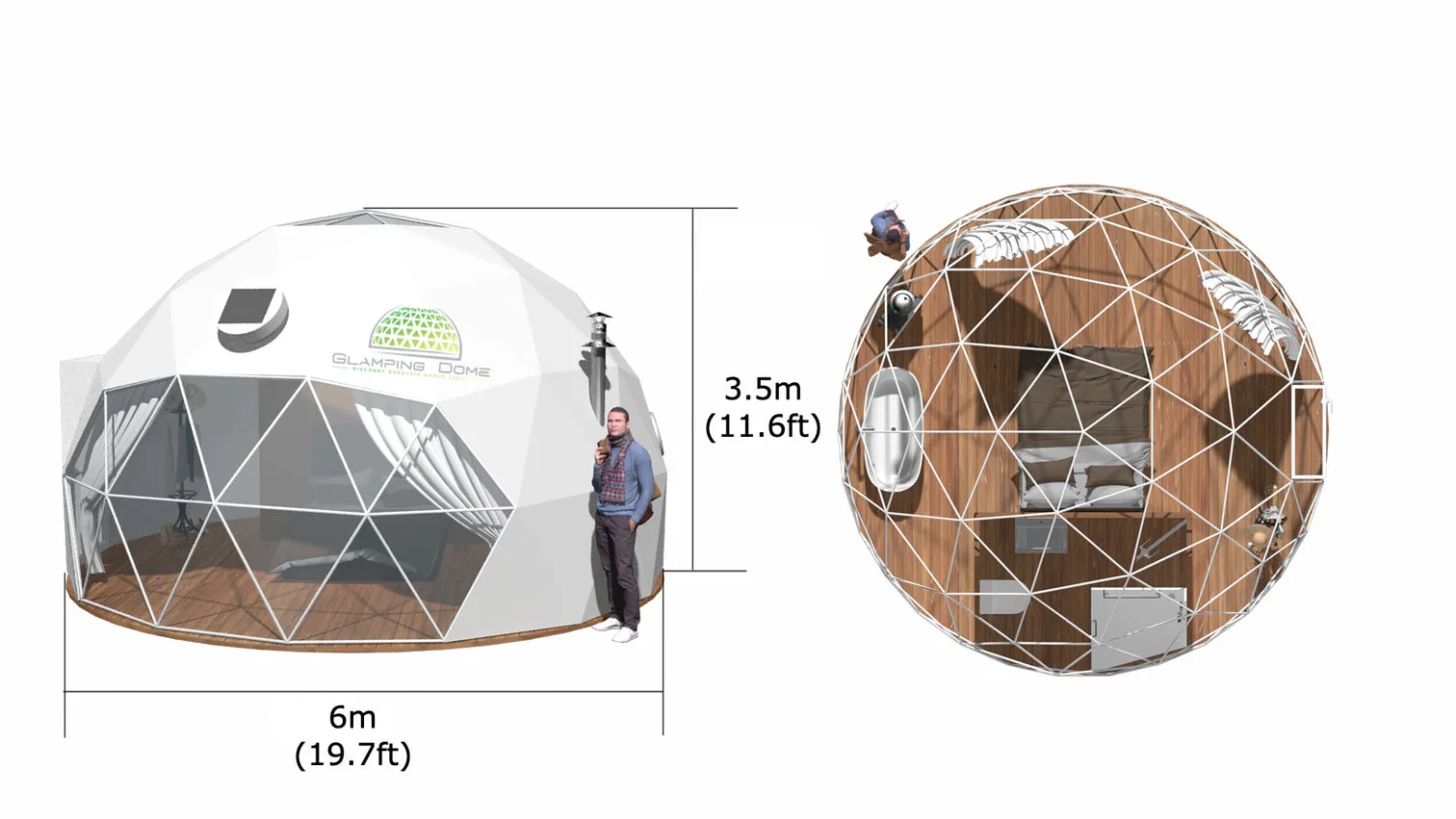 Geodesic Dome Tent - 19.7 ft (6 m)