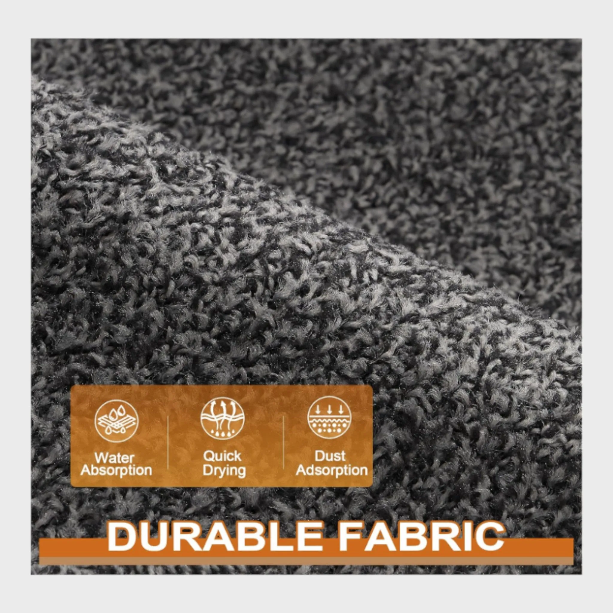 Grey Absorbent Non-Slip Mat - 40 x 60cm