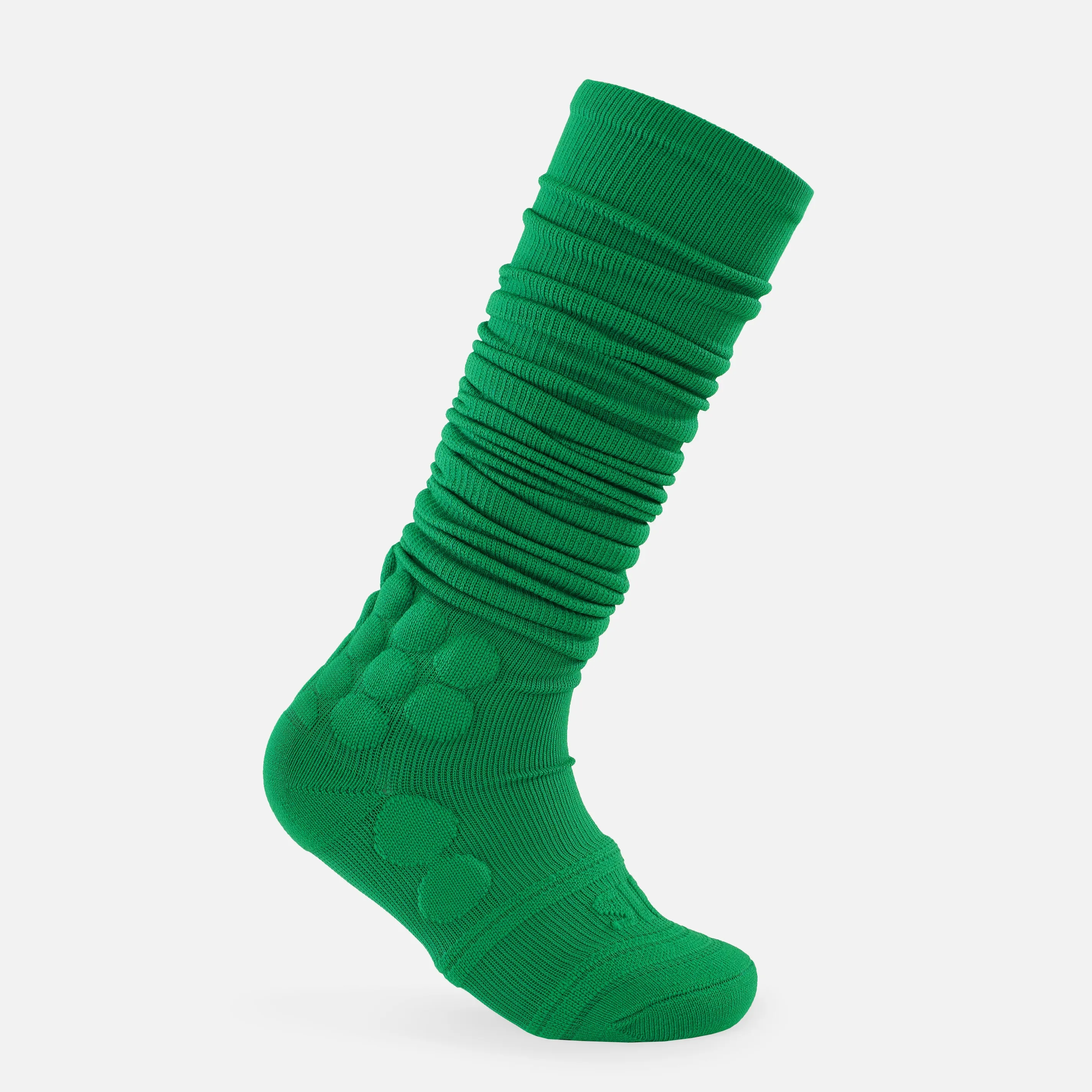 Hue Green Football Padded Long Kids Socks