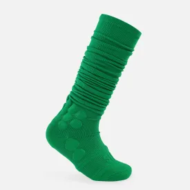 Hue Green Football Padded Long Kids Socks