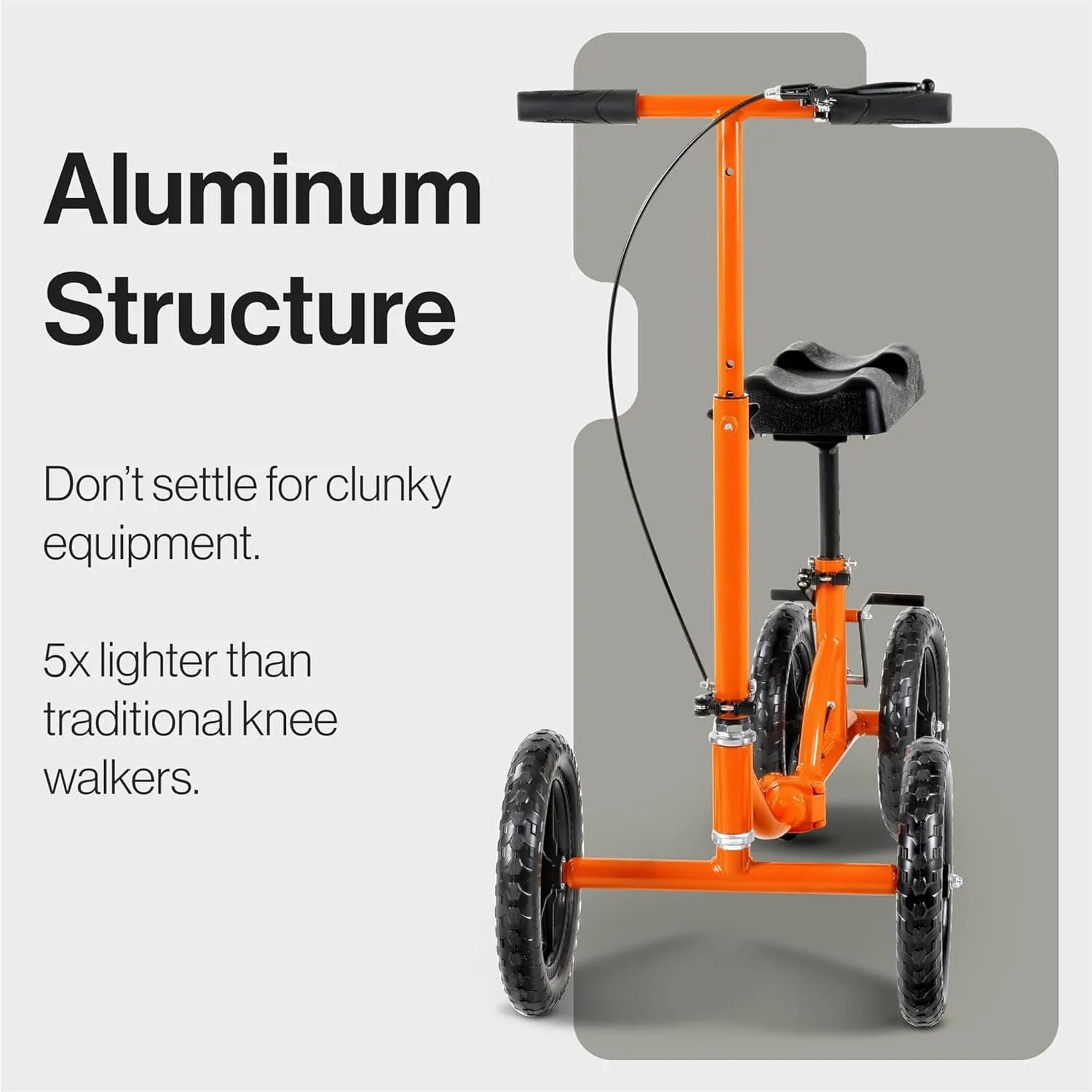 Knee Walker - Height Adjustable, 330Lbs Max Weight
