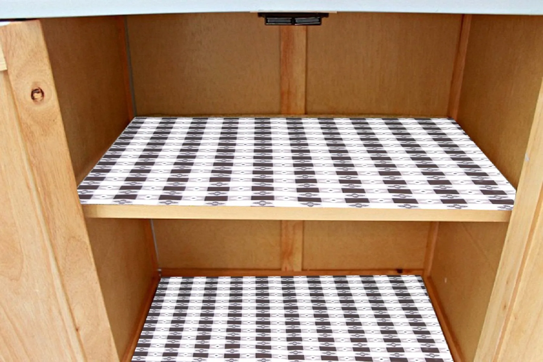 Kuber Industries Wardrobe's Shelf Mat,Kitchen Shelf Mat,Drawer Mat in Plastic Sheet Material-10 Mtr Roll (Reversible Can Be Used in Both Sides) Code-Shm11, (Model: SHLLLLFMAT0111), Multi