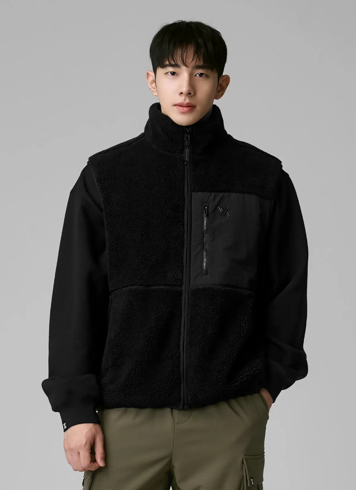Multi-pocket fleece vest