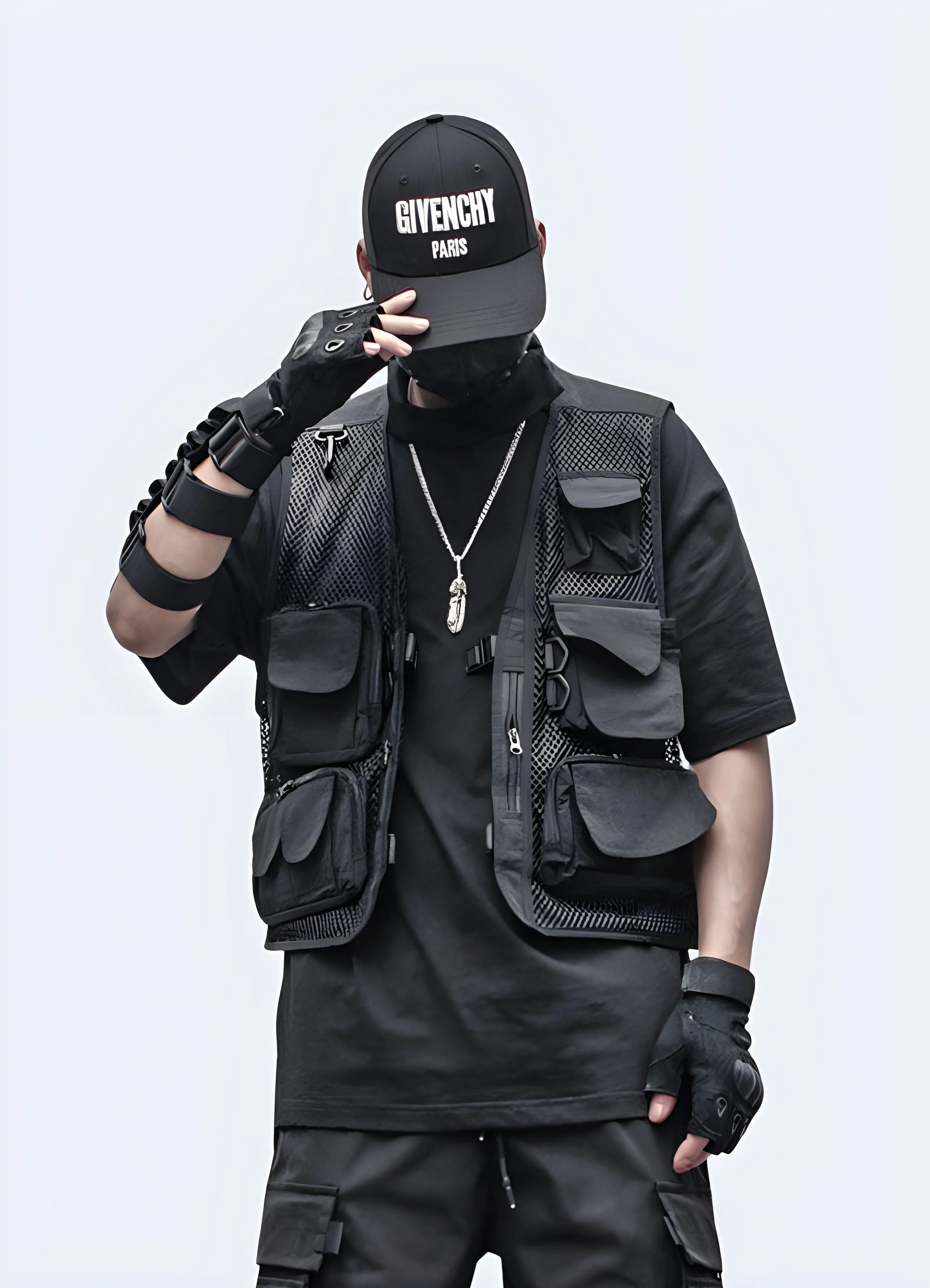 Multiple Pocket Vest with Net