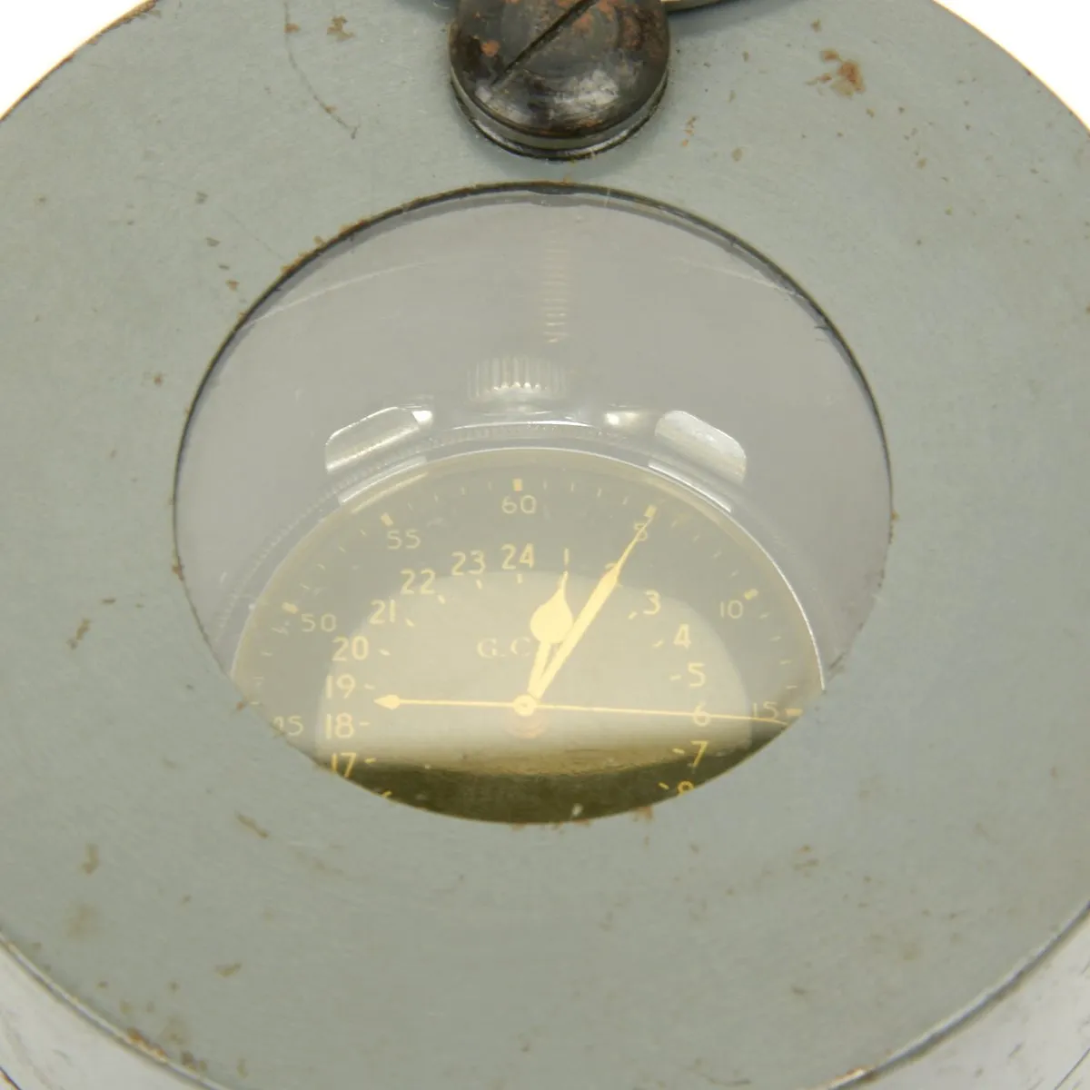 Original WWII USAAF 1942 Hamilton AN5740 G.C.T Navigator Pocket Watch with Steel Case