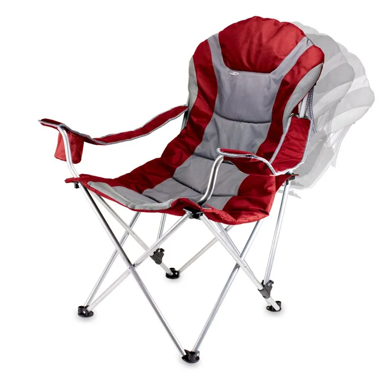 Reclining Camp Chair, Dark Red