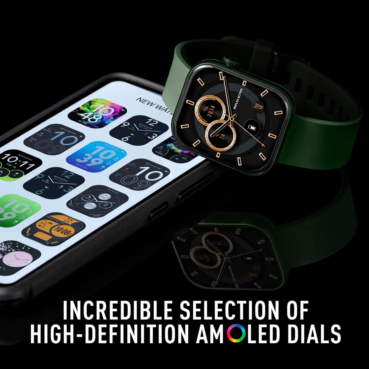 Reflex Active SERIES 40 AMOLED Forest Green Smart Watch RA40-2212