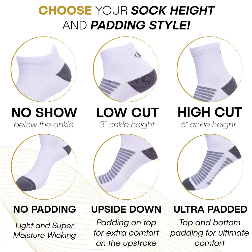 Tommaso Super Moisture Wicking Socks - white