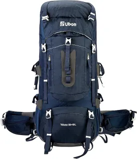 Ubon 60L Internal Frame Hiking Backpack Waterproof Camping Backpack with Rain Cover