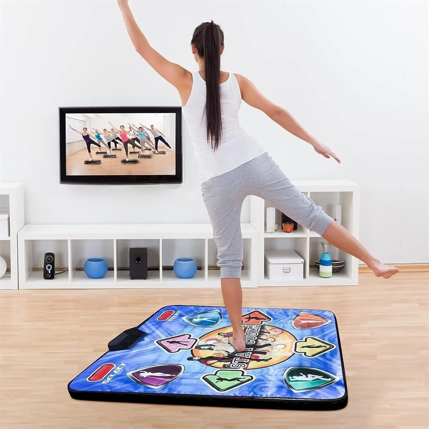 Wireless Induction Yoga Dance Mat - USB Wired Dance Mats Non-Slip Dancing Pad Foot Print