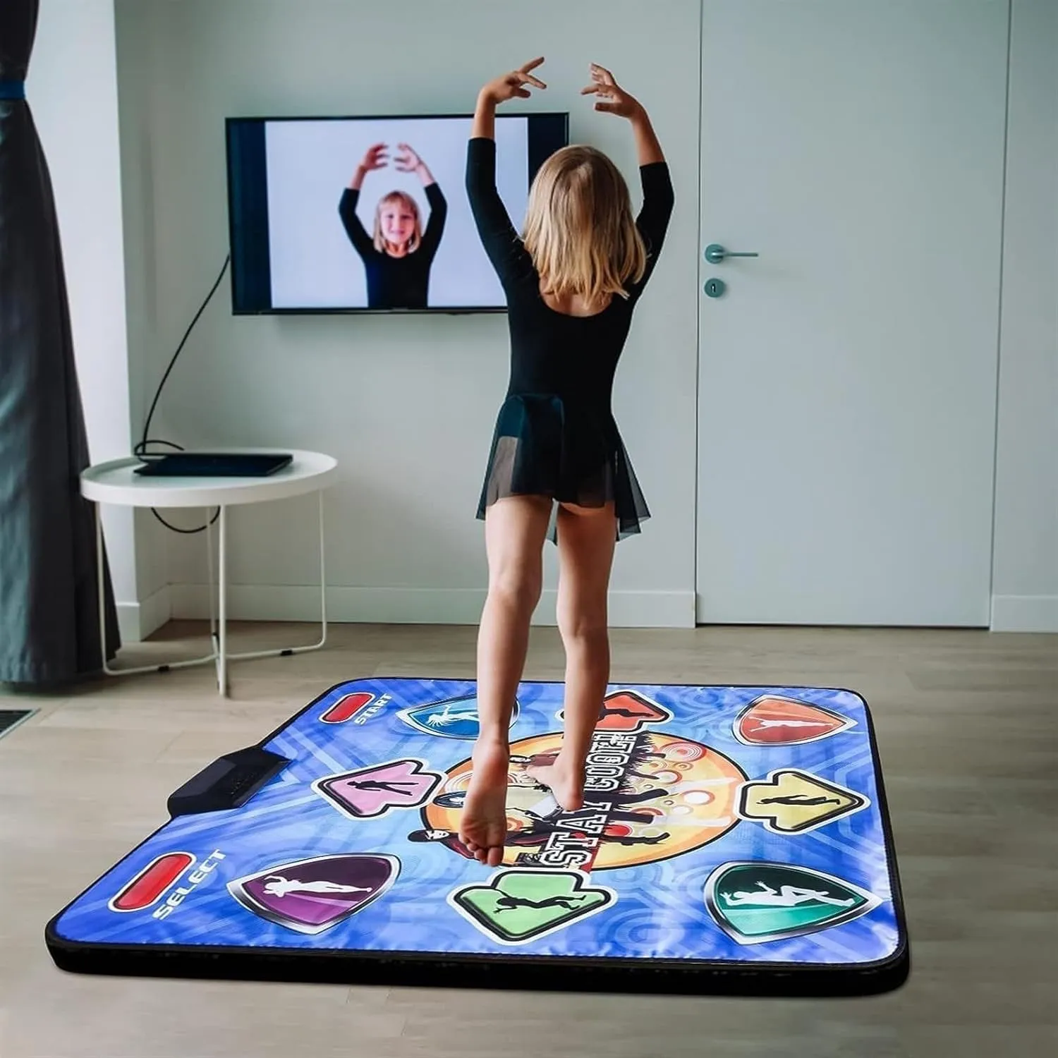 Wireless Induction Yoga Dance Mat - USB Wired Dance Mats Non-Slip Dancing Pad Foot Print